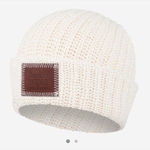 White Speckled Cuffed Beanie